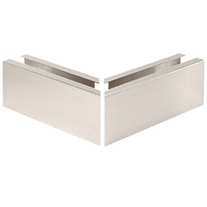 CRL 304 Brushed Stainless Grade 12" Mitered 90º Corner Cladding for B5S Series Standard Square Base Shoe