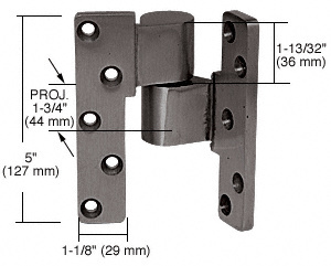 CRL Dark Bronze 3/4" Offset Intermediate Right Hand Pivot