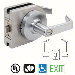 CRL Brushed Stainless Grade 1 Lever Lock Housing - Privacy