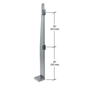 CRL 72" Klarity Brushed Stainless Steel Right End Post