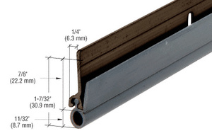 CRL Dark Bronze Extruded Aluminum Vinyl Bulb Weatherseal 72" x 80" Opening