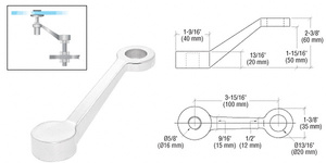 CRL Polished Stainless Regular Duty Single Arm Spider Fitting Column Mount