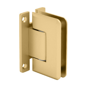 CRL Satin Brass Pinnacle 337 Series Adjustable Wall Mount 'H' Back Plate Hinge
