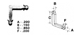 CRL Zinc Diecast Storm Window Corner Key - .850" Leg; .150" Width - 20/Pk