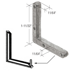 CRL Zinc Storm Window Corners for Miter Cut Fabrication - 8/Pk