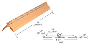 CRL Brite Gold Acrylic Continuous Hinge