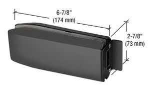 CRL Matte Black PTH Series Glass Mounted Long Patch Lock Keeper