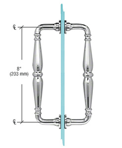 CRL Polished Chrome 8" Victorian Style Back-to-Back Pull Handles