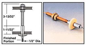 CRL Chrome Plated Ceiling Mount Fitting for Cable Display System