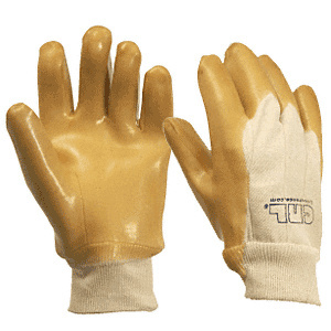 CRL Knit Wrist Smooth Natural Rubber Palm Gloves