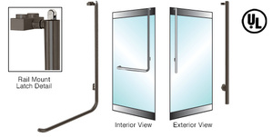 CRL-Blumcraft® Oil Rubbed Bronze Right Hand Reverse Rail Mount Keyed Access "JS" Exterior, Top Securing Panic Handle