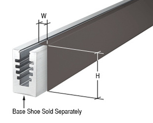 CRL Dark Bronze Anodized Straight Cladding for B5A Series Surfacemate® Base Shoe