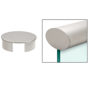 CRL Satin Anodized 4" x 2-1/2" Oval End Cap for Cap Railing