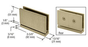 CRL Brushed Bronze Cardiff Series Top or Bottom Mount Hinge