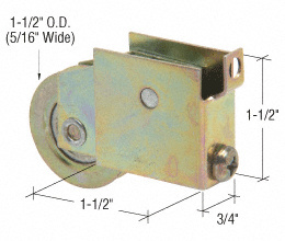 CRL 1-1/2" Steel Sliding Glass Door Roller with 3/4" Wide Housing for Hollyview & Fullview Doors