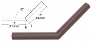 CRL Matte Bronze Quick Connect 135º Corner for 1-1/2" Diameter Tubing