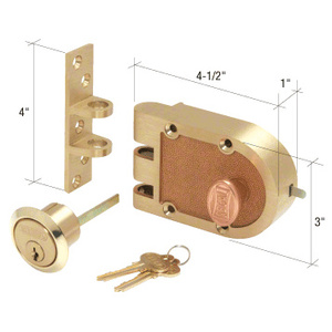 CRL Brushed Chrome Segal Lock Key Cylinder