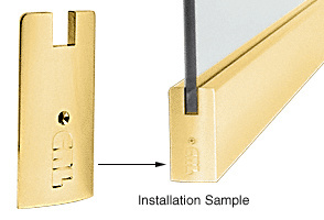 CRL Polished Brass 4" Square End Cap for Sidelite Rails