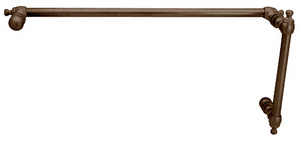 CRL Oil Rubbed Bronze Colonial Style Combination 6" Pull Handle With 24" Towel Bar