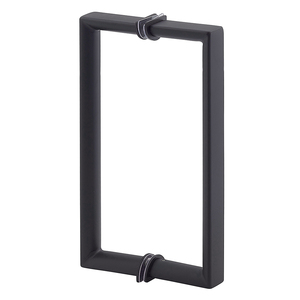 Matte Black 8" Half Round Mitered Handles