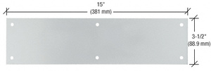CRL Satin Aluminum 3-1/2" x 15" Push Plate