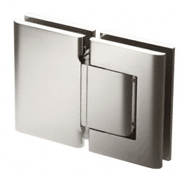 CRL Brushed Satin Nickel Biloba 180º Glass-to-Glass Hinge