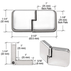 CRL Chrome UV Bond Classic Series Glass Door Hinge