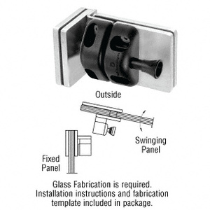 CRL 316 Brushed Stainless 90 Degree Glass-to-Glass Gate Latch
