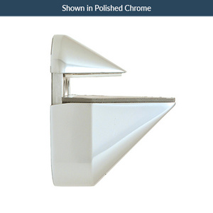 Brushed Nickel Adjustable Shelf Bracket For Glass or Wood Shelves 1/8" to 15/16" (3 to 24 mm) Thick
