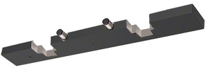 CRL Matte Black Steel Electric Strike Keeper for Double Stile Doors - Fail Secure