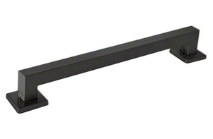 CRL Matte Black Mitered 18" Square Grab Bar