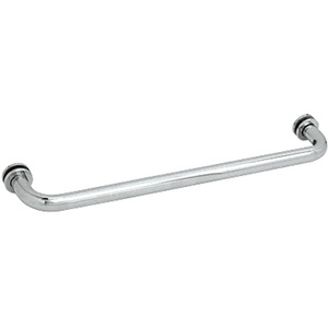 Satin Chrome 24" Single Mount Tubular Towel Bar with Washers