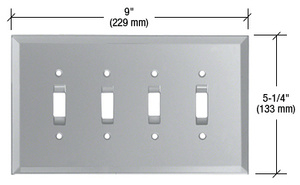 CRL Clear Quad Toggle Glass Mirror Plate