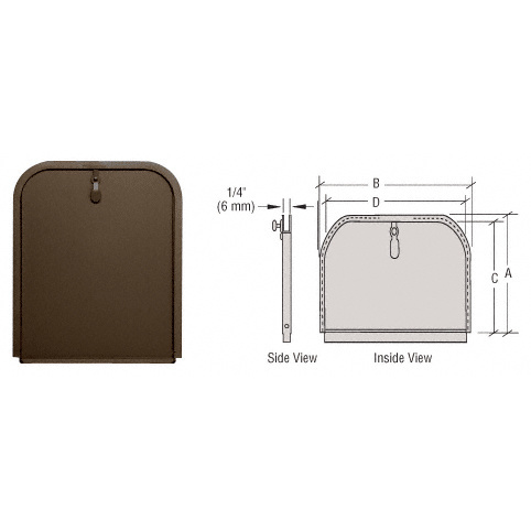 CRL Duranodic Bronze 10-1/8" x 8-1/4" Package Drop Slot