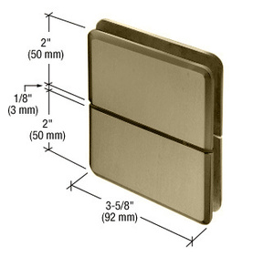 CRL Brushed Bronze Prima 02 Series Glass-To-Glass Mount Hinge