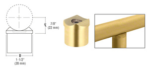 CRL Polished Brass Perpendicular Collar for 1-1/2" Tubing