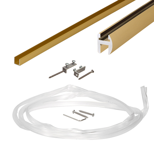 CRL Satin Brass Deluxe Shower Door Header Kit - 95