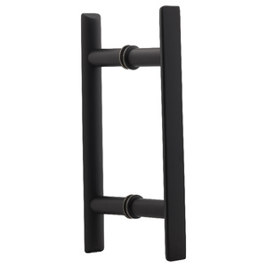 Matte Black 6" Square Ladder Pull Back to Back Handles