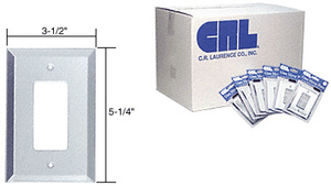 CRL Clear Mirror Glass Single Designer Outlet Mirror Plate in Bulk Pack