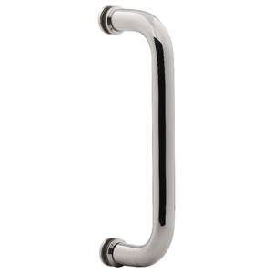 Polished Stainless Steel 8" Standard Tubular Single Mount Handle with Washers