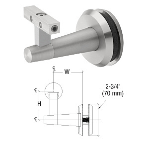 CRL-Blumcraft® Pacific Series Brushed Stainless Glass Mounted Hand Rail Bracket