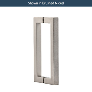 Polished Nickel 8" Square Style Back-to-Back Handles