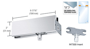 CRL Brushed Stainless Wall Mounted Transom Patch With 1NT300 Insert