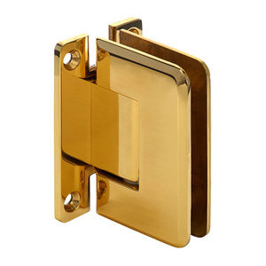 CRL Polished Brass Pinnacle 037 Series Wall Mount 'H' Back Plate Hinge