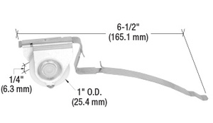 CRL 1" Nylon Center Groove Sliding Screen Door Spring Tension Roller