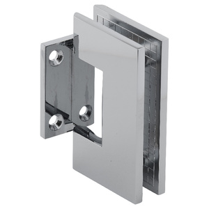 Polished Chrome Wall Mount with Short Back Plate Designer Series Hinge with 5° Pin