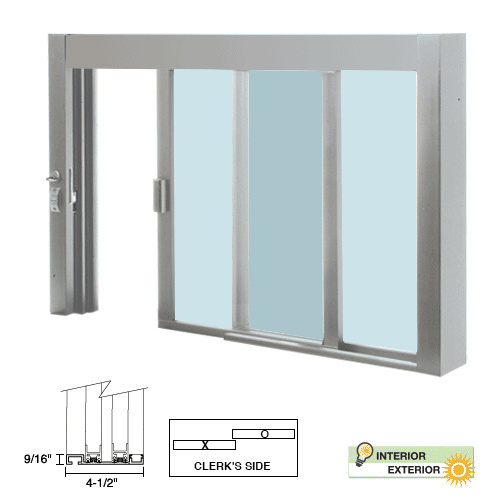 CRL Satin Anodized Standard Size Self-Closing Deluxe Service Window ...