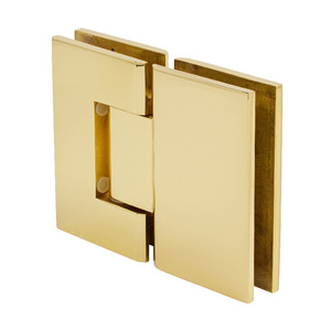 CRL Polished Brass Geneva 180 Series 180 Degree Glass-to-Glass Standard Hinge