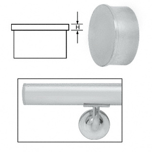 CRL Satin Anodized End Cap for 1.9" Cap Railing