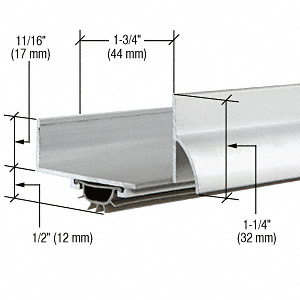 CRL 35-3/4" Aluminum U-Shape Door Bottom with Full Notch